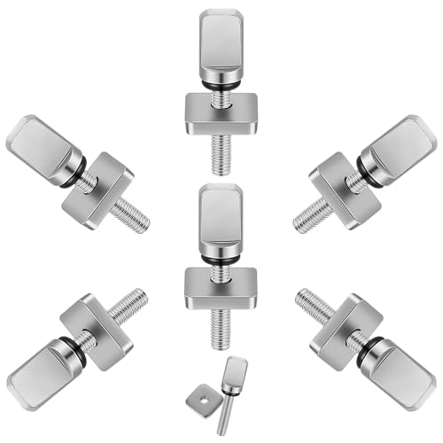 57lilina 6pcs Surfboard Fin Screws, Stainless Steel Sup Surf Fin Screw Set for Long Stand Up Board Paddle Board Longboard Paddleboard Inflatables Kayak Boat Surfing Fins Accessories