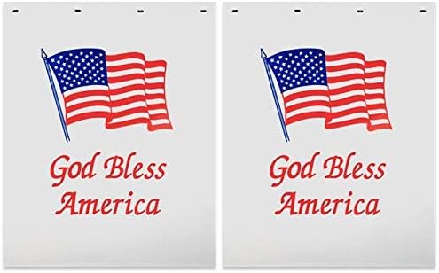Denco God Bless America - Juego de 2 solapas de barro para semirremolques resistentes de 24 x 30 pulgadas, color blanco