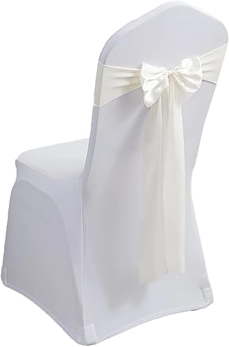 Paquete de 50 bandas de elastano para silla, bandas de satén para silla, lazos para bodas, eventos, banquetes, hoteles, hogar, decoración de fundas