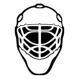 Exquisite Autoaufkleber 18x13cm Eishockey Sport Liebhaber Helm Mann Junge Aufkleber Auto Fenster Glas Körper Dekoration Aufkleber Front Windschutzscheibe Lustige Aufkleber (Color : Black)