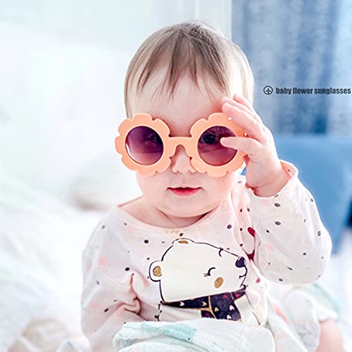 Laurinny Kids Sunglasses Round Flower Uv400 Protection Colorful Glasses For Children Girl Boy(Tortoise, 58) #TOP3