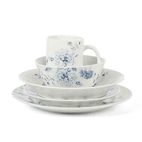 Martha-Stewart-Empress-Bouquet-Decorated-Porcelain-Dinnerware-Plates-and-Bowls-Set-Blue-Floral-Service-for-6-30pcs