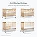 Dream On Me Carson Classic 3-in-1 Convertible Full-Size Baby Crib in Natural, GreenGuard Gold & BSA, 4 Mattress Heights, Converts to Day & Toddler Bed, Locking Wheels, Classic Nursery Design