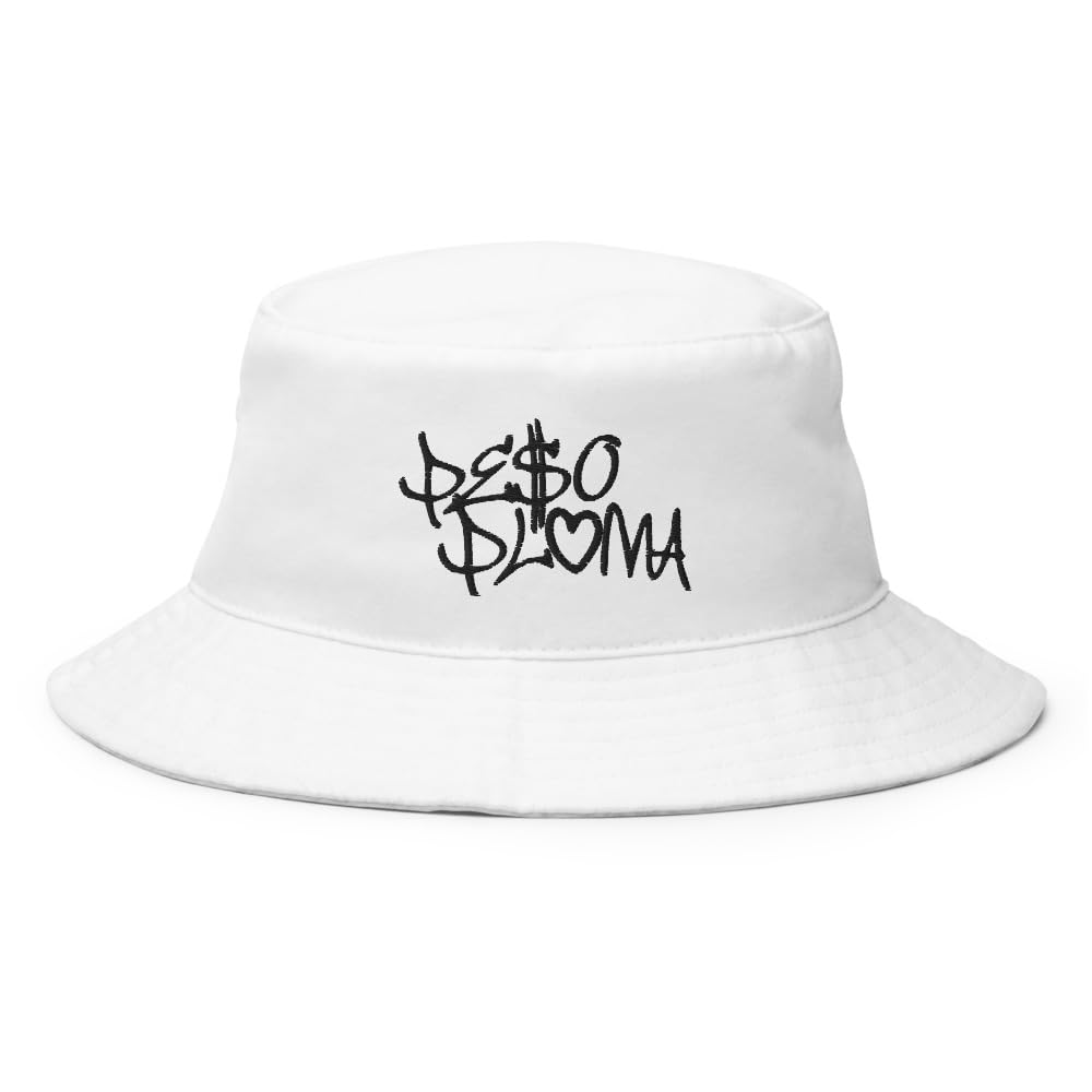 RIVEMUG Peso Pluma White Embroidered Bucket Hat