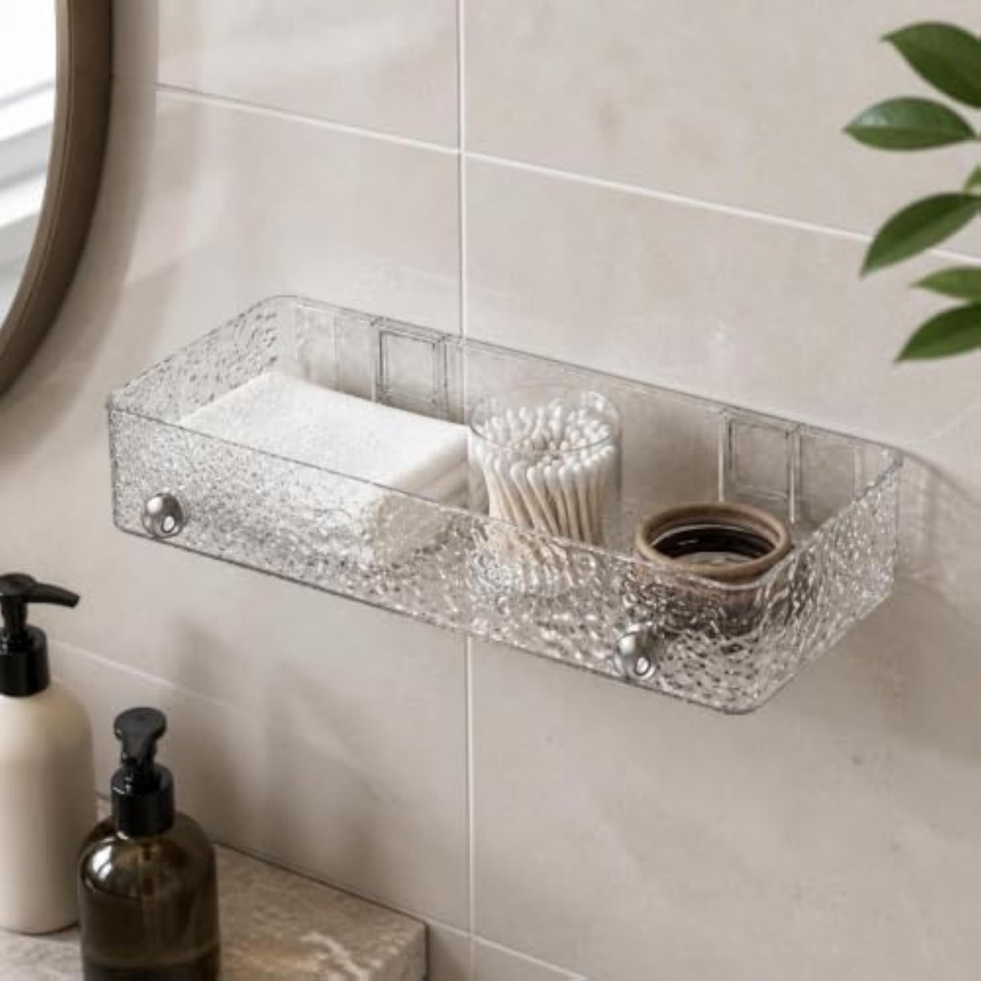 Luxury Wall-Mounted Bathroom Shelf with Towel Bar