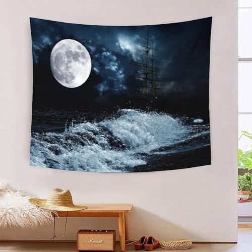 Tapisserie murale effet 3D lune pour transformer votre chambre ou dortoir