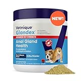 Vetnique Glandex Dog Fiber Supplement Powder for Anal Glands with Pumpkin, Digestive Enzymes & Probiotics - (Regular or Advanced Strength) - Boot The Scoot (4.25 oz, Advanced Strength Duck & Bacon)