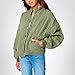[BLANKNYC] womens Jacket, Everyday Adult Coat Luxury Clothing Tencel Drop Shoulder Quilted Jacket, Burnt Sage, Small US