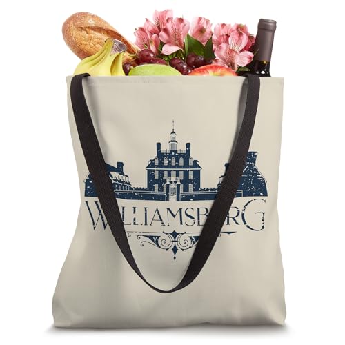 Bolso Tote estilo vintage colonial Williamsburg miniatura 4