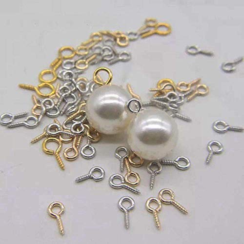 Idealsv Small Mini Eyes Screw-In Hooks Jewelry Eye Pin,Silver+Gold Colors (500 Pcs) #TOP1