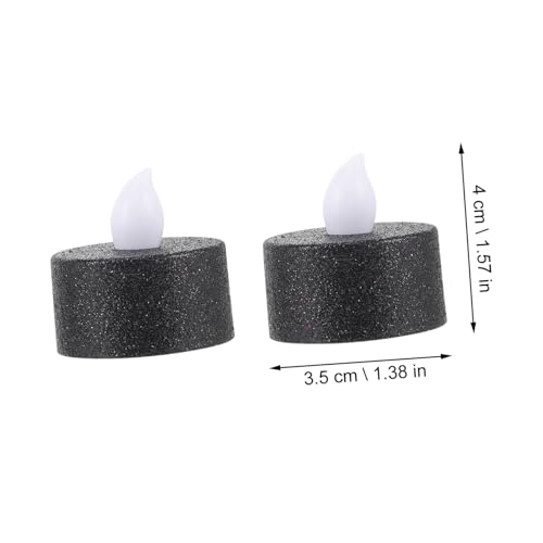 Velas led negras de plástico resistente IMIKEYA con luces duraderas de diseño 2