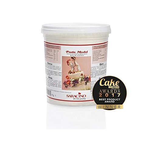 SARANICO We love pastry Sugar Paste Model White Modelling Paste 1 kg Gluten Free Made in Italy