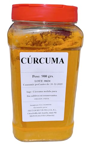 Cúrcuma en polvo 900 gr - cúrcuma especia - curcuma molida - Pelluz