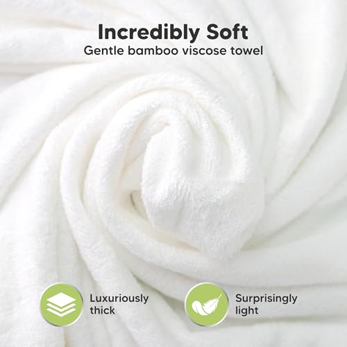 Image of KeaBabies Hooded Baby Towel for Newborn, Baby Bath Towels (Wildwood, 35x35)