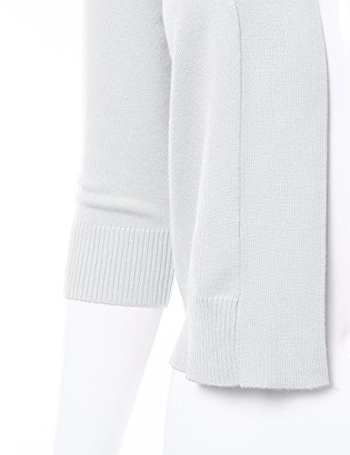 Women's Classic 3/4 Sleeve Open Front Cropped Cardigan White S #TOP3