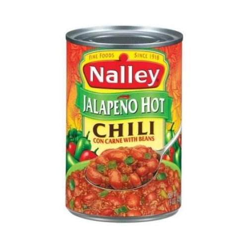 Nalley Chili Jalapeno Hot Con Carne with Beans, 15 Ounce -- 24 per case.