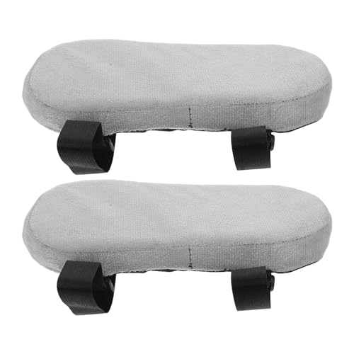 STOBOK 2 Pcs Chair Armrest Pads Office Chair Arm Rest Covers Gaming Chair Cushion Elbow Support Forearm Pressure Relief for Office Chairs Wheelchair Grey