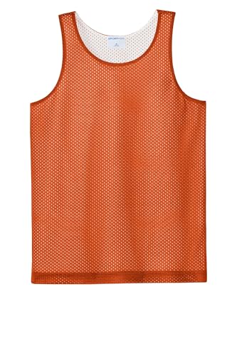 SPORT-TEK Youth PosiCharge Reversible Mesh Tank | Kids' Athletic Fit Summer Clothes for Boys & Girls, Breathable Top