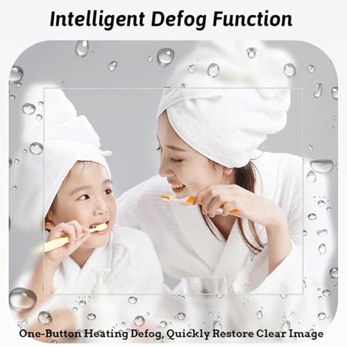 Miroir de salle de bain LED dimmable 50x80 cm anti-buée rectangulaire - 4
