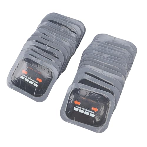 aqxreight Parches de Reparación de Neumáticos Radiales 40pcs Universal Kit de Parche de Neumáticos de Goma de 65x80 Mm para Automóvil