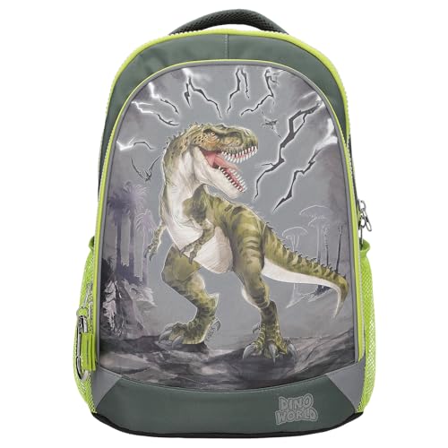 Depesche Schulrucksack Dino World REFLECTOR grün