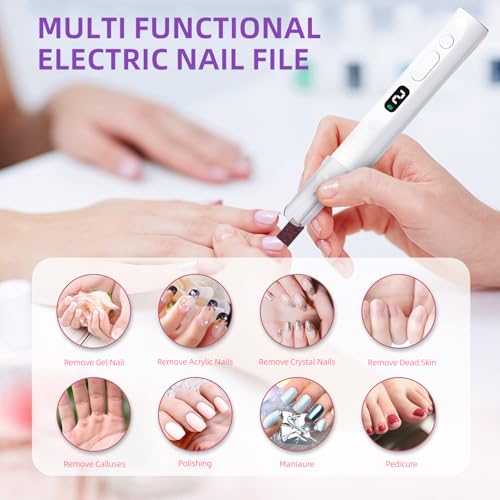 Kit de lime à ongles électrique pour manucure salon à la maison - 5