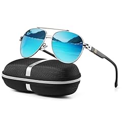 Silver Frame Blue Mirrored Lenses
