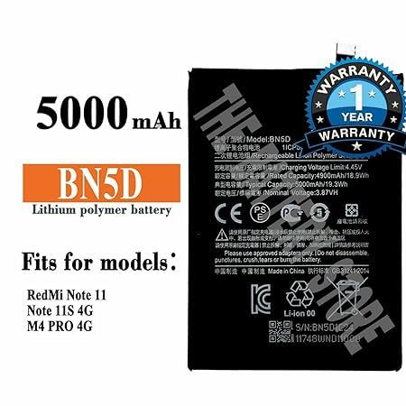 Image of Original BN5D Battery for Xiaomi Redmi Note 11s /11S M4 Pro Battery with 1 Year Warranty****(G0077)