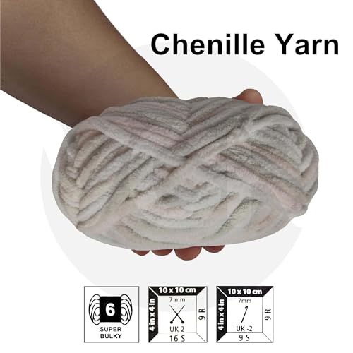 Image of VCR Snow Tri-Color, 100 Grams Hank, 60 Meters Length, Premium Polyester Ball for Crochet and Knitting, Pack of 1 Yarn, Soft and Bulky Fur Suitable for DIY