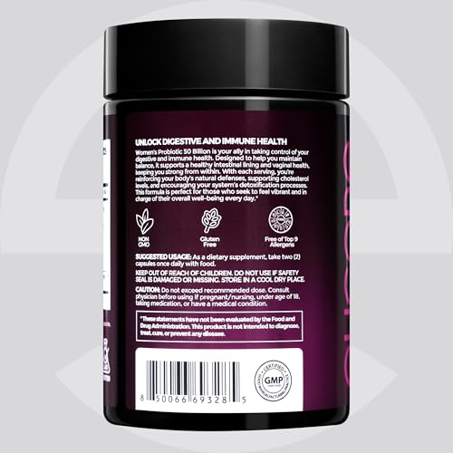 ELICORE Probiotics for Women 50 Billion CFU - Lactobacillus for Digestive & Vaginal Health - Non-GMO, Gluten-Free Blend with MAKTREK Bi-Pass Technology - Vaginal Probiotics - 60 Veg Capsules — view 6