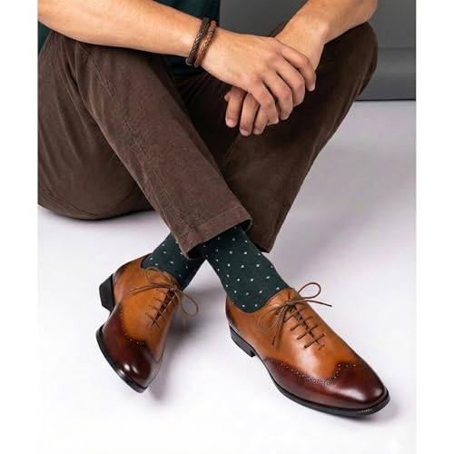 Image of Lethato Handcrafted Wholecut Oxford Men's Genuine Leather Lace Up Dress Shoes