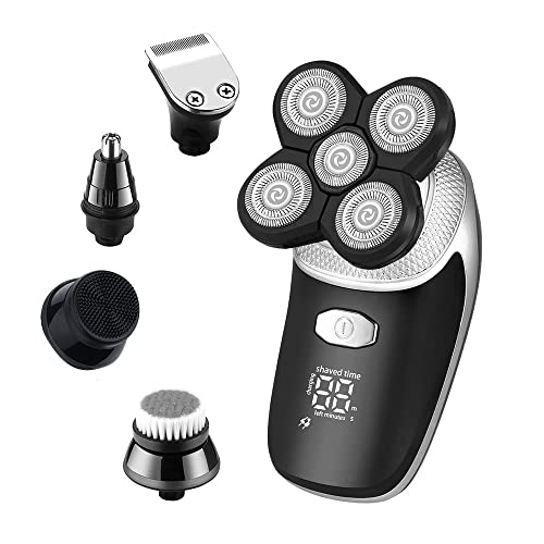 Rasoir électrique 5 en 1 pour homme multifonction avec têtes interchangeables