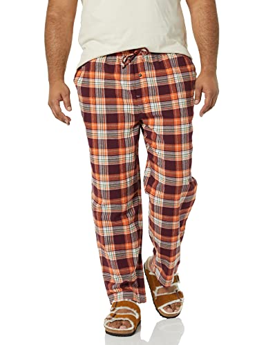 Image of Amazon Essentials Men's 100% Cotton Flannel Sleep Pant, Relaxed Fit Lounge Pants with Elastic Waist and Drawstring