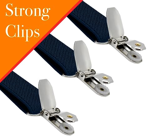 Image of trilece Men's Suspenders and Bow Tie Set - Adjustable Y-Back Suspenders with Matching Bow Tie for Weddings and Formal Wear