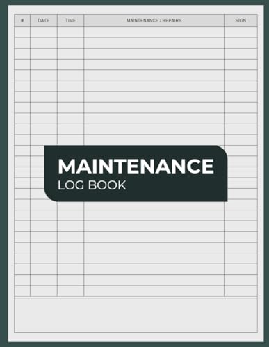 Maintenance Log Book: Track All Repairs and Services | Suita