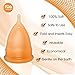Blossom Menstrual Cup, Say No to Tampons | Get Blossom Cups for Menstrual Days| Period Cup, Reusable Menstrual Cup, Silicone Cup (Large Menstrual Cup, Orange)