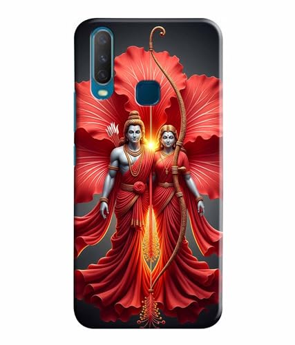 Image of Lord Ram with Sita MATA Printed Hard Back Case Cover & Compatible for Vivo Y12 / Vivo Y15 / Vivo Y17 / Vivo U10 (Multicolor) - D1806