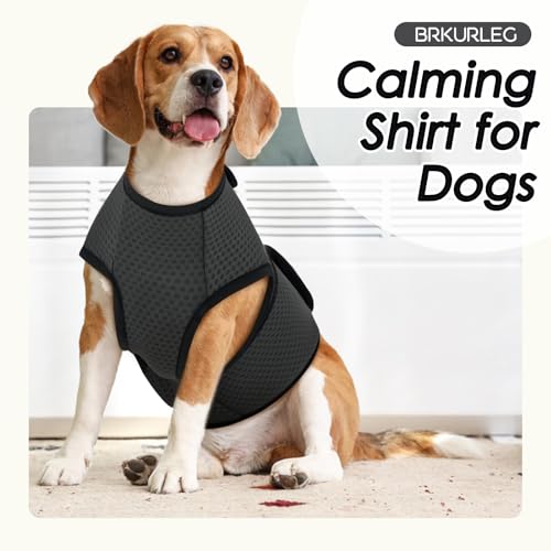 BRKURLEG Dog Anxiety Shirt, Adjustable Calming Vest Jacket for Small Medium Large Dogs,Dog Anti-Anxiety Coat for Thunderstorms, Fireworks, Training & Separation Relief, Darkgrey, M by BRKURLEG - Image 6