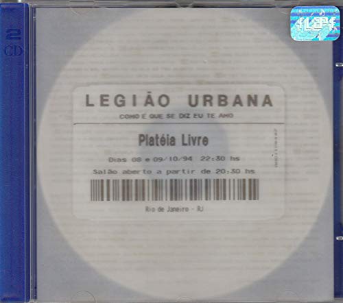 Legião Urbana - Cd Como Se Diz Eu Te Amo Platéia Livre - 1994 - Duplo
