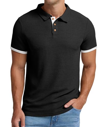 Sailwind Men's Waffle Knit Short Sleeve Casual Polo Shirts2