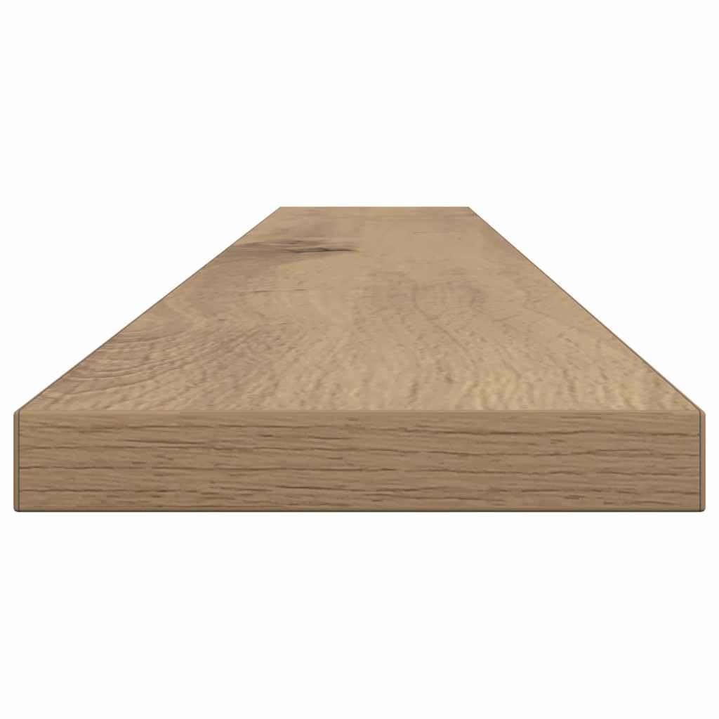 4er Set Wandregal Brett Braun 100x10x1,5 cm Holzwerkstoff