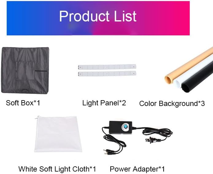 REFLEX CAMERA 80×80×80cm (31.5×31.5×31.5in) LED Light Box Photo Studio | 270 LED Beads 5500K | Foldable Portable Shooting Tent with 3 PVC Backdrops for Professional Product Photography
