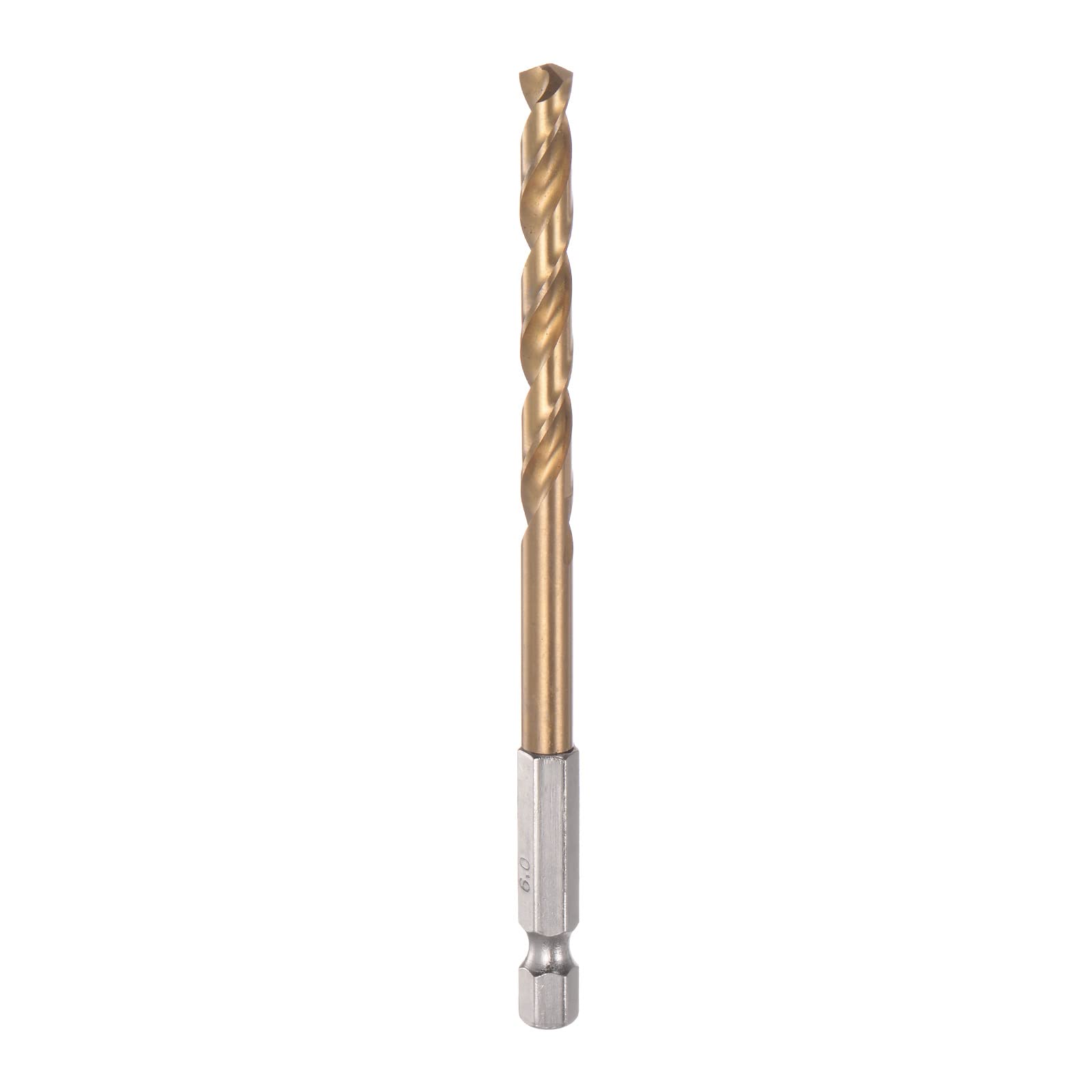 Punta Da Trapano Elicoidale 7 Mm Con Gambo Esagonale 1/4'' – Rivestimento Titanio – Acciaio HSS Per Legno, Metallo E Plastica