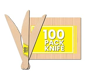 Zuvo Cutlery Set Einwegmesser 100er-Pack