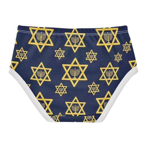 Designer Toddler Underwear Floral 4t Cotton Panties Little Girl Yellow Star Hanukkah Blue Briefs Girls Undies2