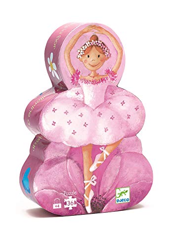 DJECO Ballerina with The Flower Silhouette Jig Saw Puzzle