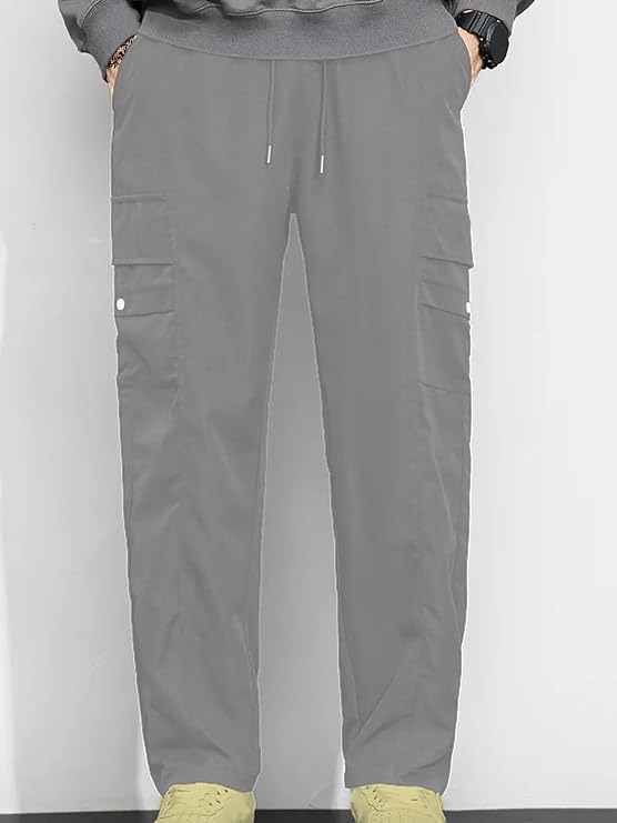Image of LookMark Men's Cargo Pants Stylish and Comfortable | Men's Cargo Pants with Multiple Pockets | Ideal for Casual Wear, Outdoor Activities, and Everyday Use