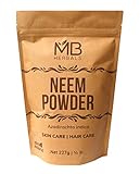 MB Herbals Pure Neem Powder 454 Gram | 1 lb | 16 Oz | Pure Wild Crafted Neem Leaf Powder | Very...