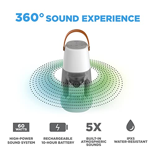 ION Audio Bright Max – Portable Water Resistant 360° Bluetooth Speaker with Lights, Sleep and Atmospheric Sounds, Multi-Sync and Battery - Image 3