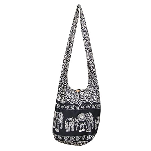 PANASIAM Shoulderbag elephant - black - L